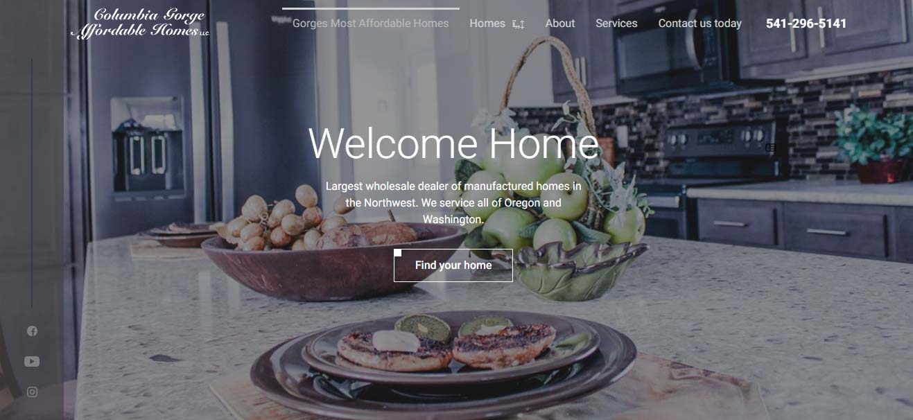 Columbia Gorge Affordable Homes website