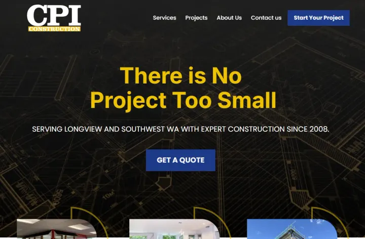 CPI Construction website