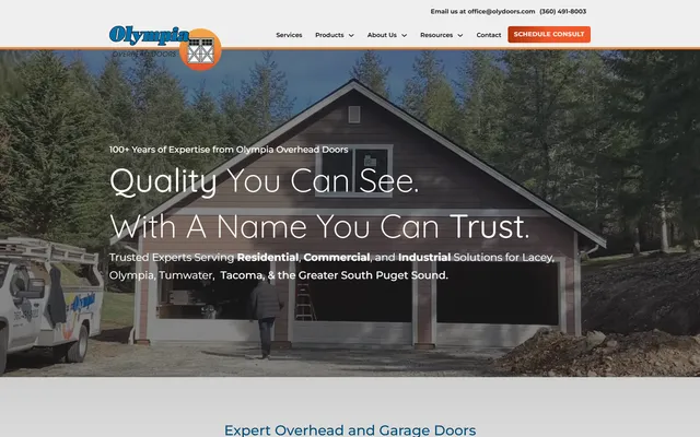 OlyDoors website