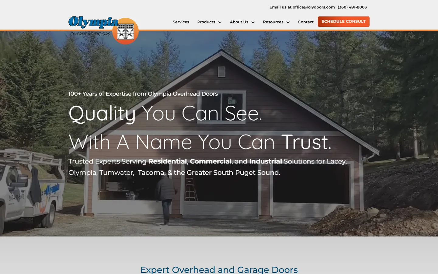 OlyDoors website