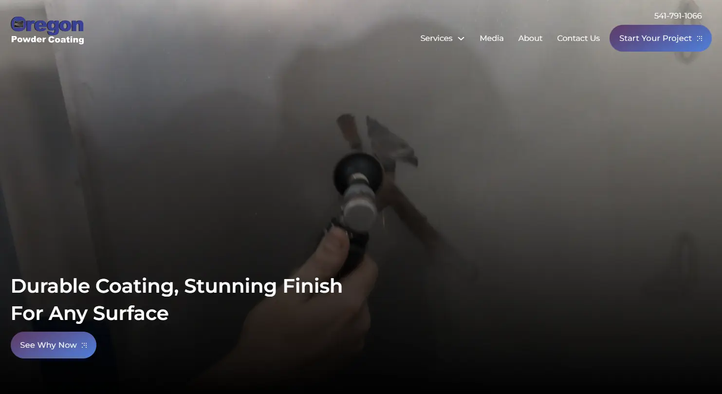 Oregon Powder Coating website
