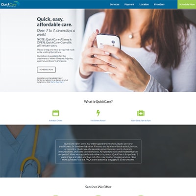 Quickcare website