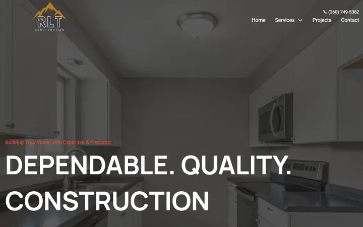 RLT Construction website