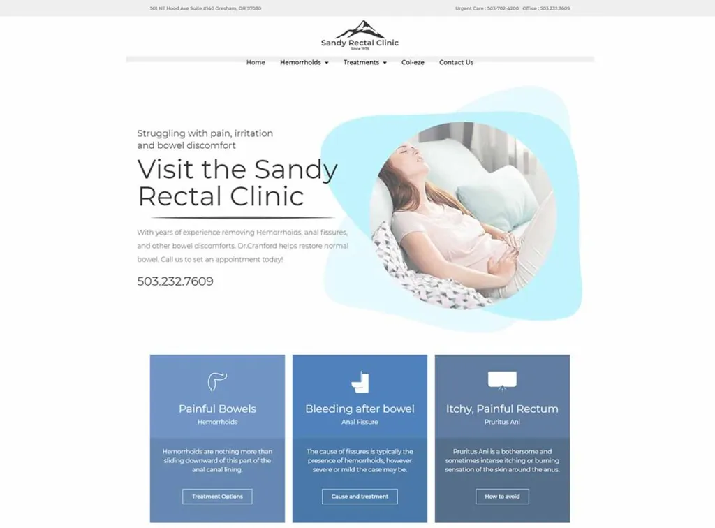 Sandy Clinic website
